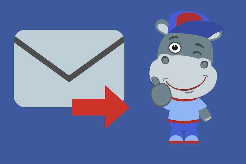 Hippo's happy now his Hipposerve email is all set up and running smoothly