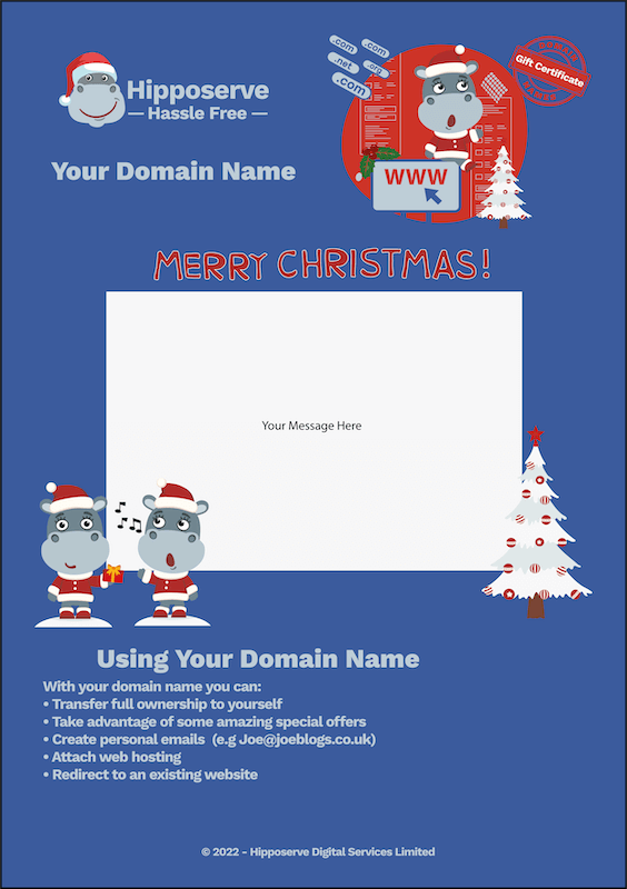 Christmas Domain Certificate