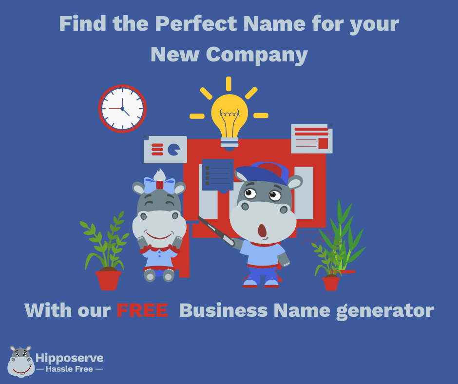 Find the perfect name for your new business with the free Hipposerve Business Name Generator