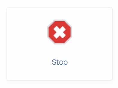 Server Stop Button
