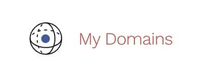 My Domains Button